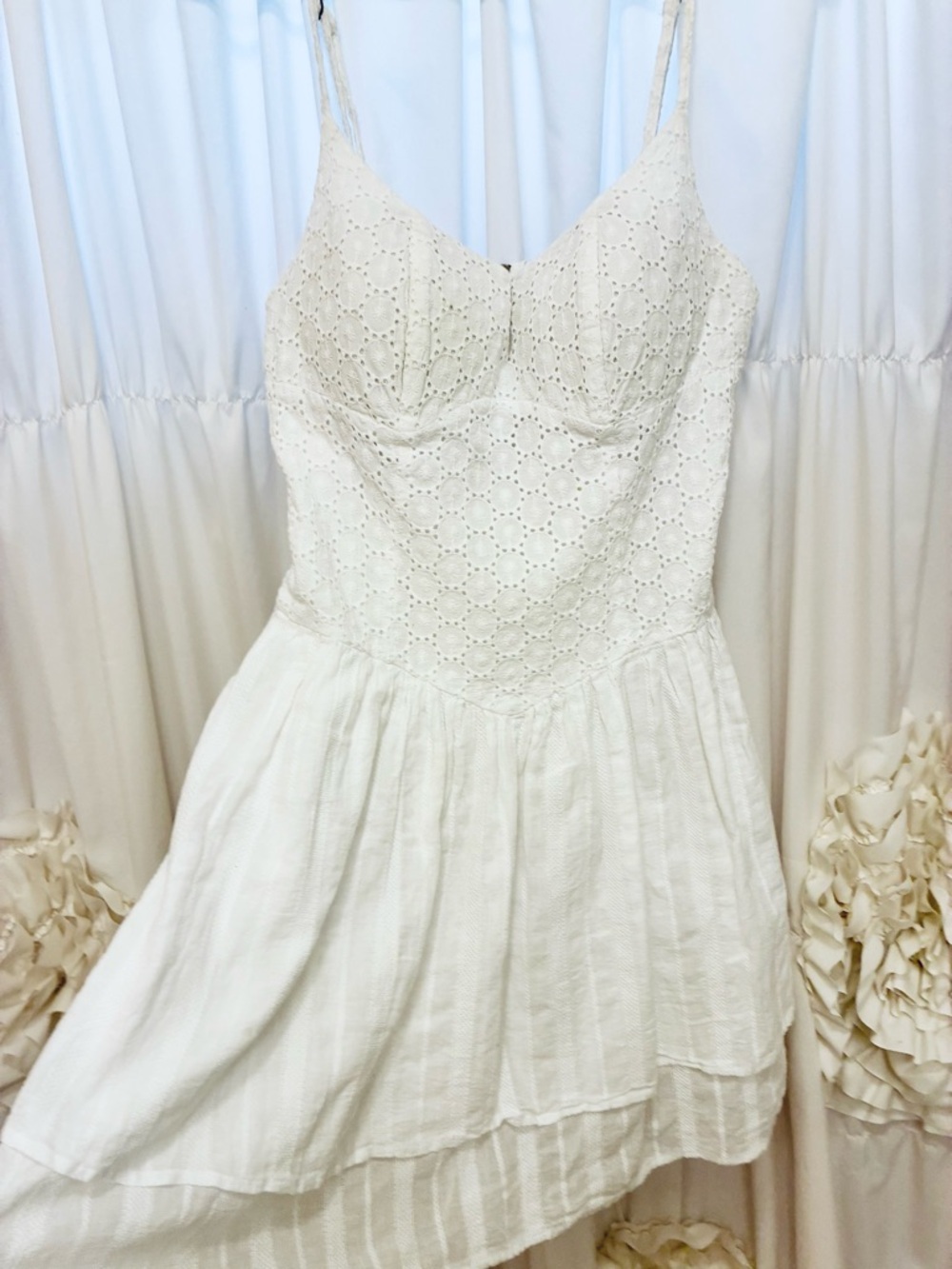 White Eyelet Sundress — Women Dress - Picture 5 of 11